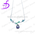Wholesale Amethyst Charm Necklace Jewelry 925 Sterling Silver Charm Opal Necklace